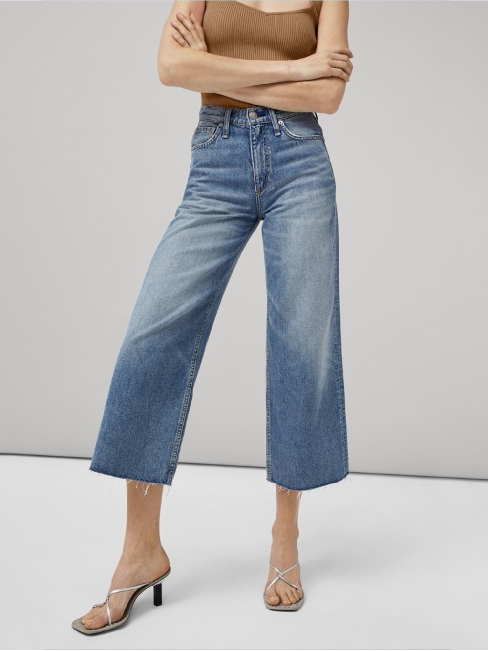 rag & bone high rise ankle wide leg - Picture 4 of 9